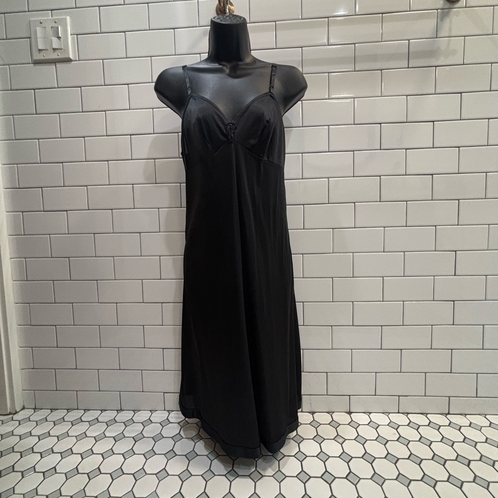 Vintage Black Women's Slip Dress / Nightgown